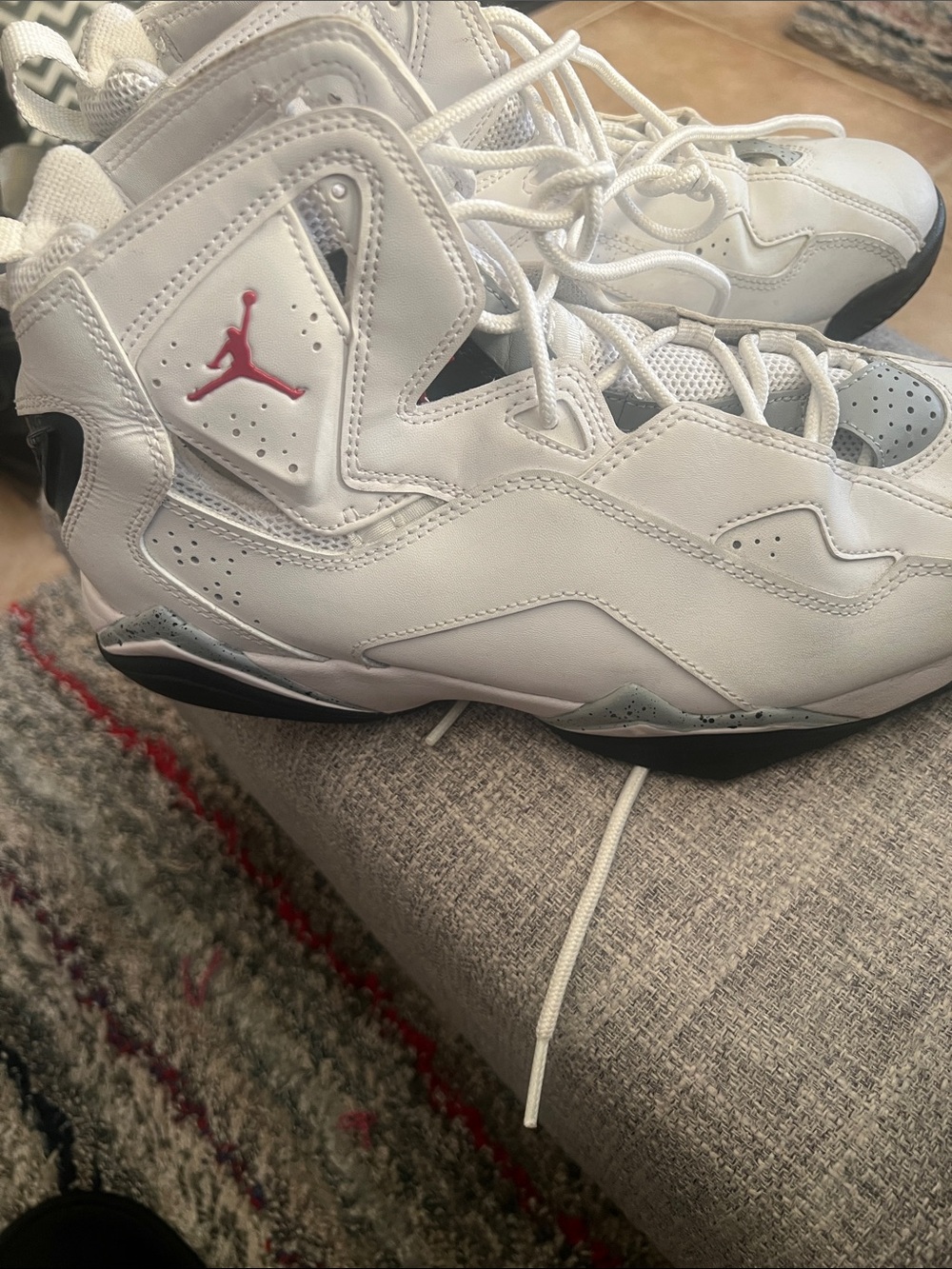 Jordan Kids White Basketball Sneakers with Pink Jumpman